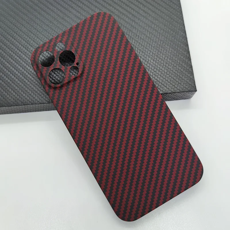 Black Red Ultra Thin Luxury Carbon Fiber Cases For iPhone 12 Pro Max 12Pro Camera Protection For iPhone12 12Promax Case Cover