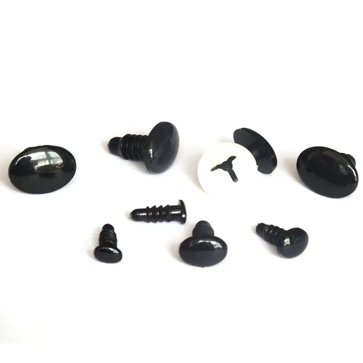 50pcs handmade plastic oval-shaped threaded eye DIY doll toys, cute bear button toys, DIY safe eye doll accessories