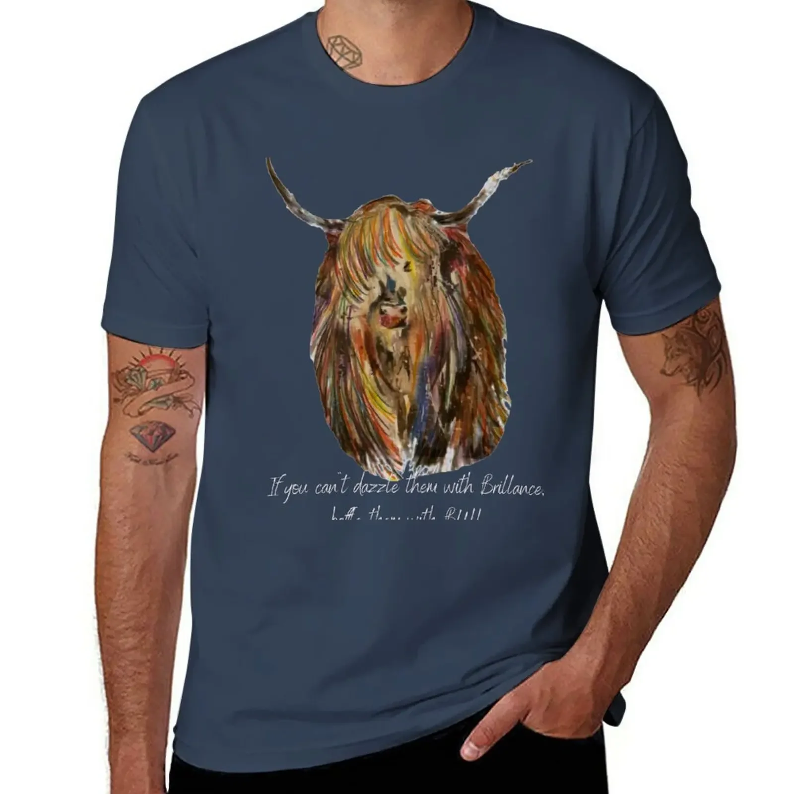 New Bull -If you dont dazzle them with brillance, Baffle them with BULL.... T-Shirt sweat shirts oversized t shirts for men