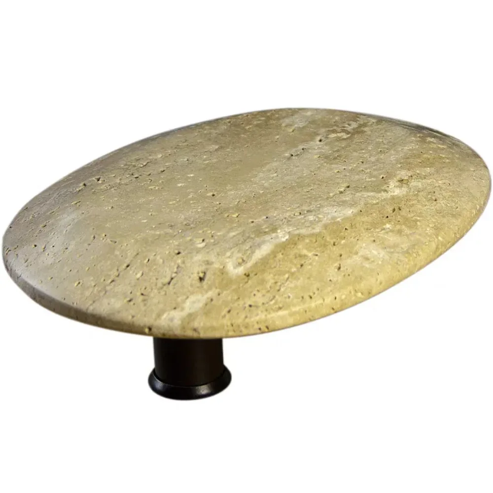 Light luxury 20 * 16cm natural marble through stone handle handle handle glass door leaf shop