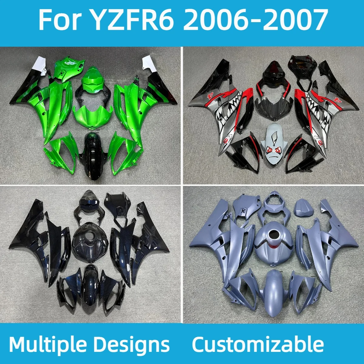 YZFR6 2006 2007 Fairing Kit for YAMAHA YZF R6 06 07 Motorcycle Accessories Aftermarket Injection Customized Fairings