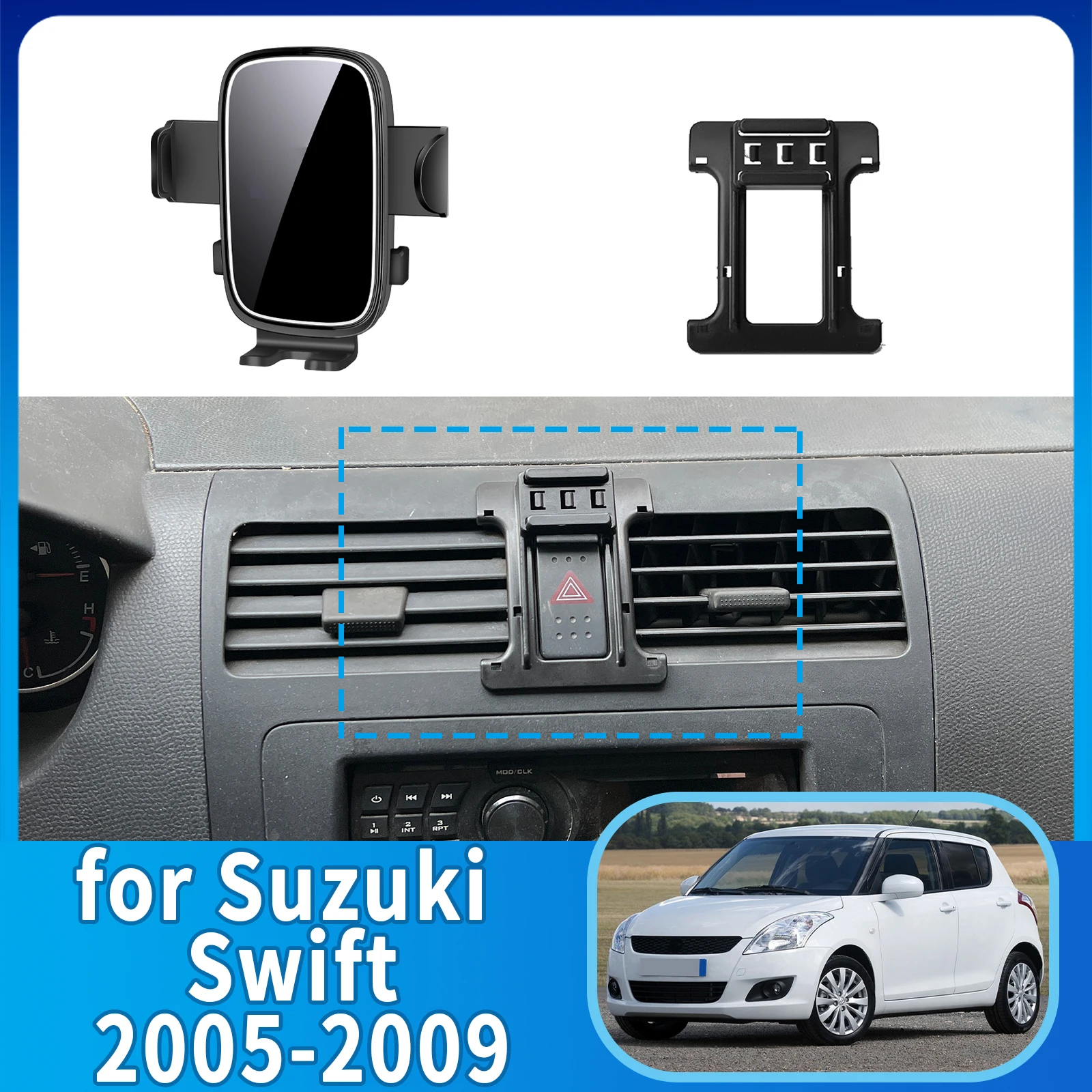 

Подходит для Suzuki Swift 2005 2006 2007 2008 2009, держатель для телефона, кронштейн для крепления экрана приборной панели, простая установка ​ ​ Автомобильные аксессуары
