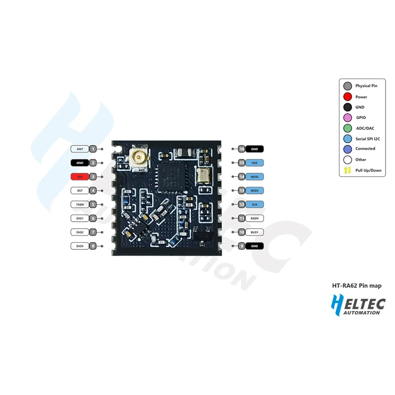 Heltec Glue Rod  Antenna And SX1262 LoRa Low Power Consumption HT-RA62 Spread Spectrum Communication Module For IoT Developer