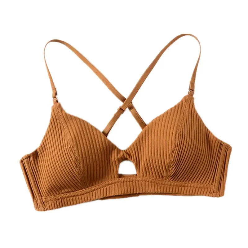 Only a bra cotton small cup bras with pad women sexy sleepwear Bralette thin wire free comfort brassiere for girls