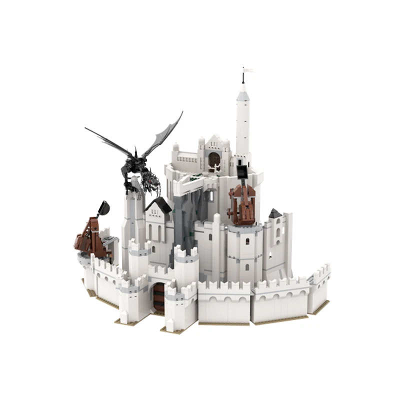 Magic Ring Movie MOC-151179 Minas Tirith Castle White City Building Block Model Scene Collection Display High-Tech Bricks Toys