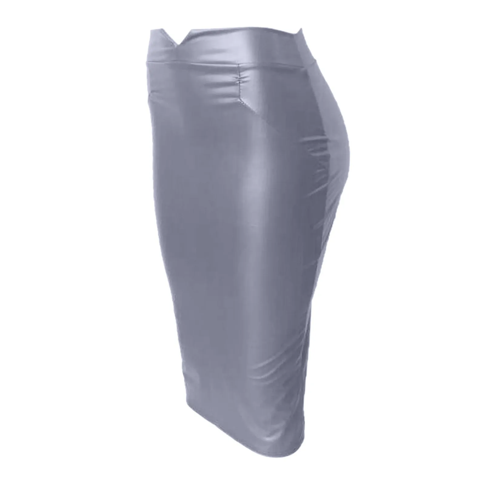 Женская кожаная юбка в стиле ретро с высокой талией, облегающая вечерняя юбка-карандаш, элегантная утягивающая юбка до колена, закрывающая бедра, Faldas Saia