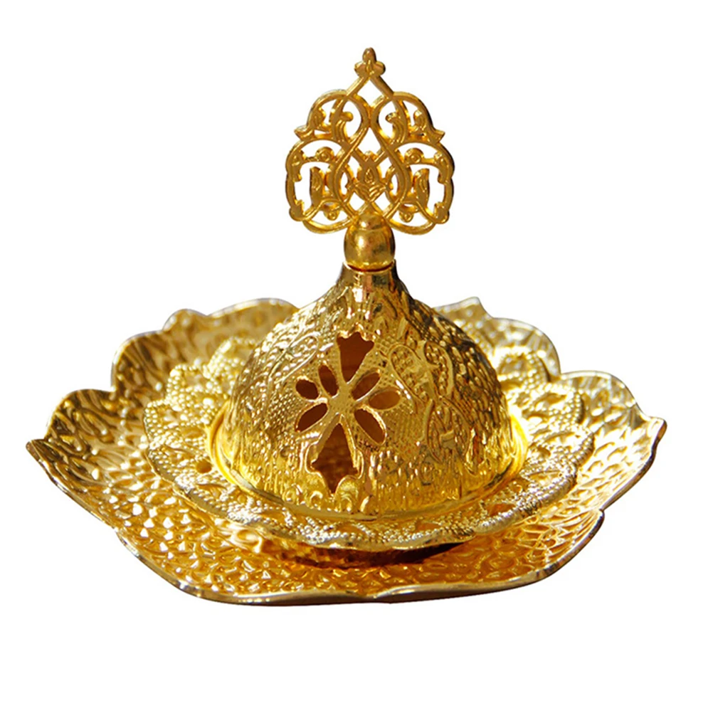 

Incense Burner Metal Censer Elegant Aroma Stove Home Decor Delicate Holder Fine Workmanship Compact Size Perfect Gift
