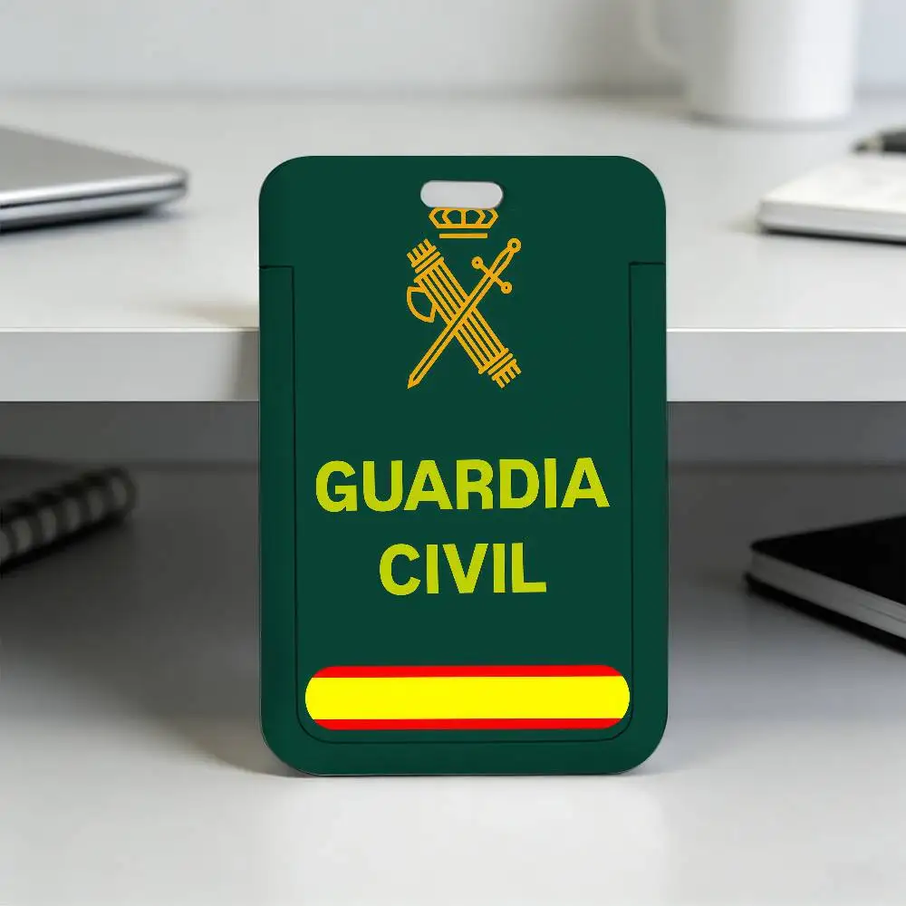 S-Spanish C-Civil G-Guard Coole Transparente Kartenhalterung Mitarbeiter Plastik-Schiebehülle Lanyard Arbeits-Ausweistasche Bus – Detail 8