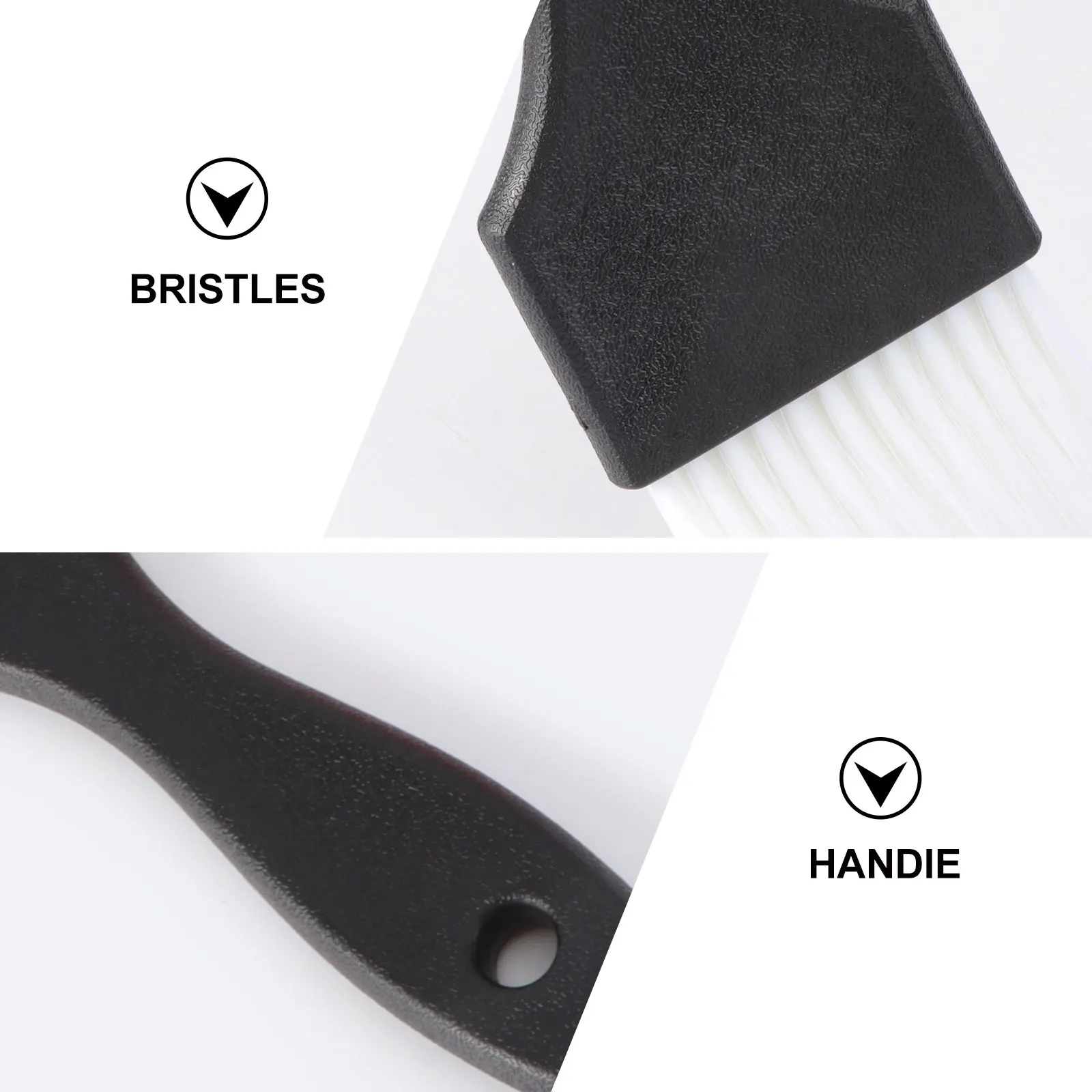 

2pcs Dye Applicator Brush Durable Long Handle Hair Coloring Comb For Home Salon Use Smooth Design Hole For Storage