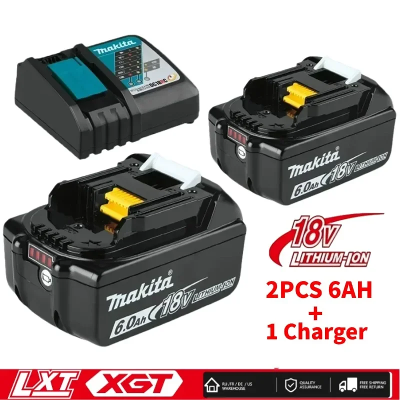 DHL Ship BL1860 6AH For Makita 18V Battery Power Tools Li-ion Replacement LXT BL1850 BL1840 with BMS TPCELL 18V