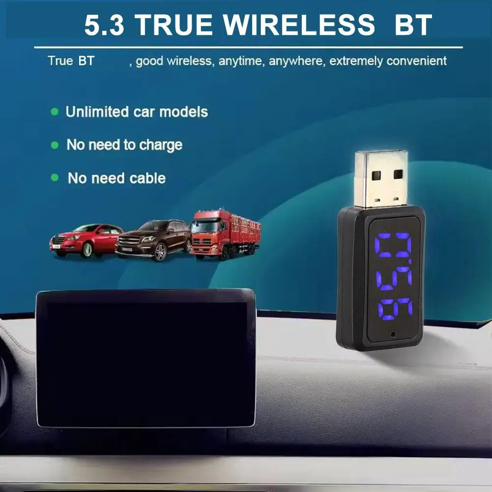 

Bluetooth 5,3 Автомобильный FM-передатчик Приемник Мини Usb Мощность Громкая связь Автомобильный комплект Беспроводной аудиоадаптер для автомобиля FM-радио U0h4