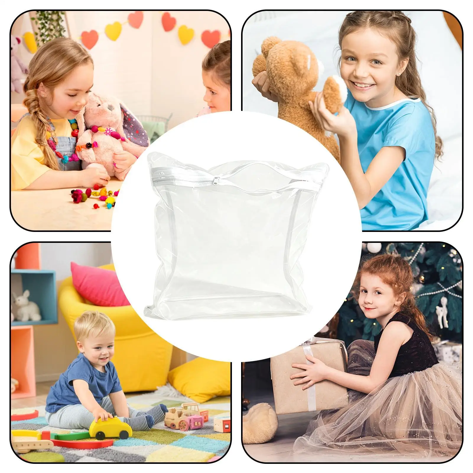 Stuffed Animal Holder Clear Dustproof Stuffed Animal Plush Toy Holder Stuffed Toy Storage For Home Bedroom Apartment Nursery view 4