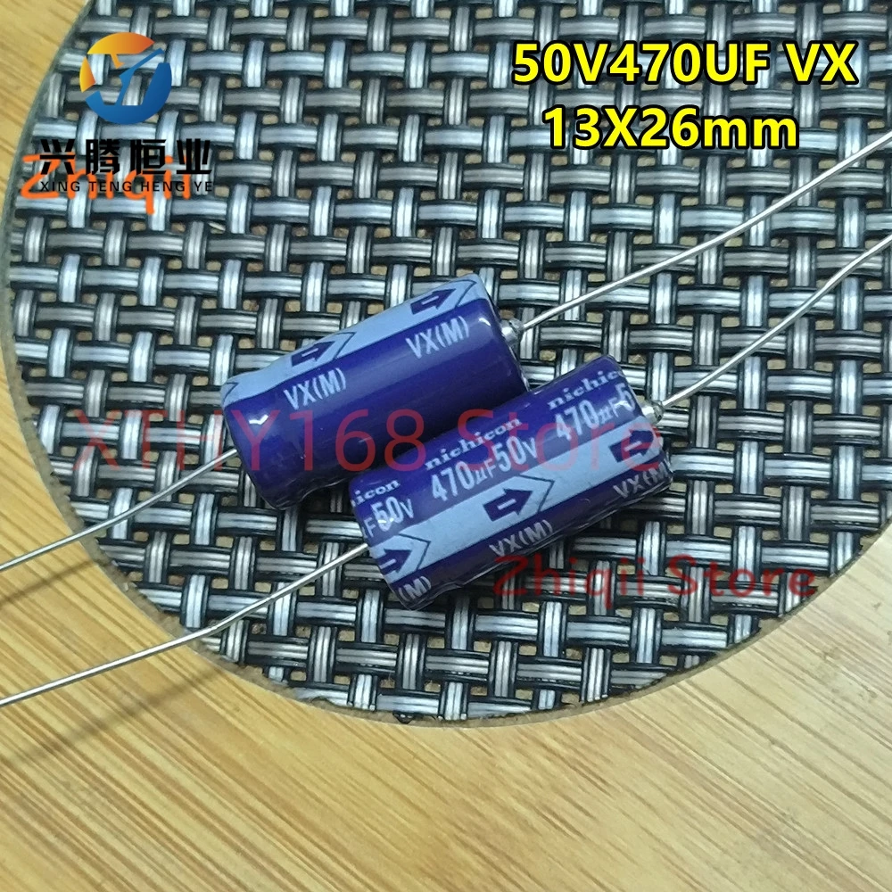 

10 шт./20 шт. 470 мкФ 50 В Nichicon VX 50 В 470 мкФ 13x26 мм осевой электролитический конденсатор 470 мкФ/50 В синий корпус новый оригинальный