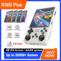 R36S Plus Game Console Emulator 4.0 Inch IPS Screen Retro Handheld Mini Portable Pocket Video Game Consola 128G Gaming R36 plus