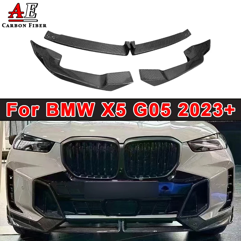 

For BMW X5 G05 Carbon Fiber Front Bumper Diffuser Lip Lower Guard Plate Splitter Spoiler Auto Parts Body Kits