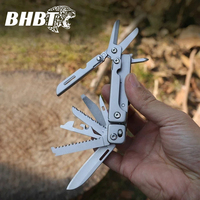 BHBT 14 in 1 Folding Multitool with Detachable Scissors Outdoor Camping Survival EDC Equipment Hand Tools