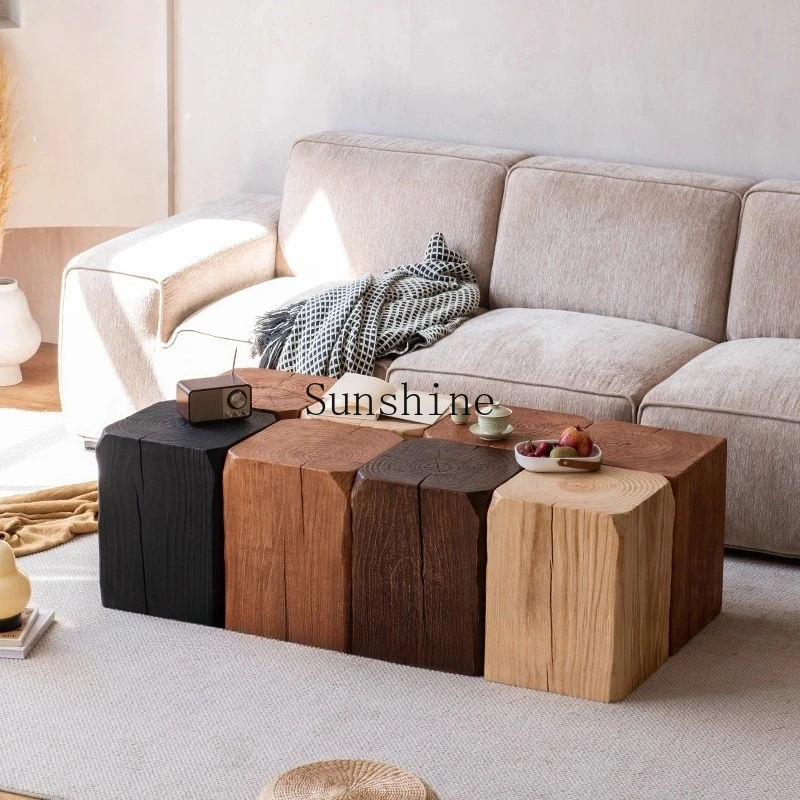 

Household simple log coffee house side few ornaments B & B furniture low stool