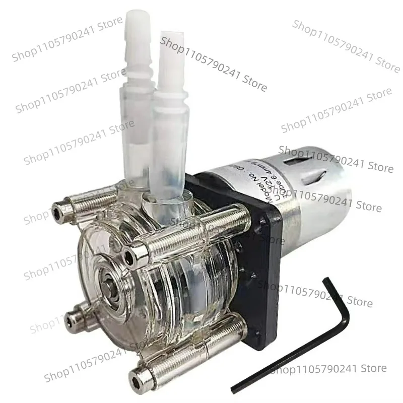 DC 12V High Flow Peristaltic Pump Tube Vacuum Miniature Dosing Hose Pump Aquarium Lab Water 6.4mm ID 9.6mm OD