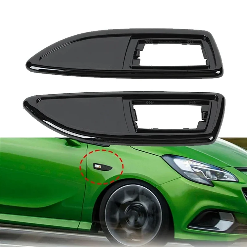 BAAG-cubiertas de luz para guardabarros de coches, marcos de luz laterales adecuados para Vauxhall/Opel Astra H MK5 2004-2009 13250944 de repuesto