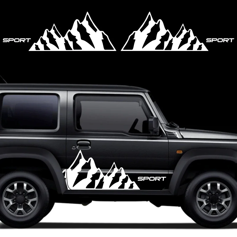 Offroad Mountain Sport Car Door Side Decal Waterproof Mountain Range Vinyl Sticker Auto Body Decoration Sticker For Suzuki Jimny
