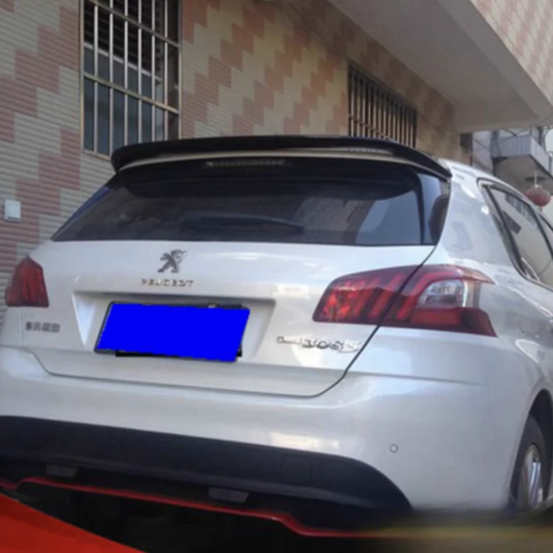 For Peugeot 308 Spoiler high quality abs plastic Car tail wing decoration rear trunk Spoiler For Peugeot 308 2014-2015