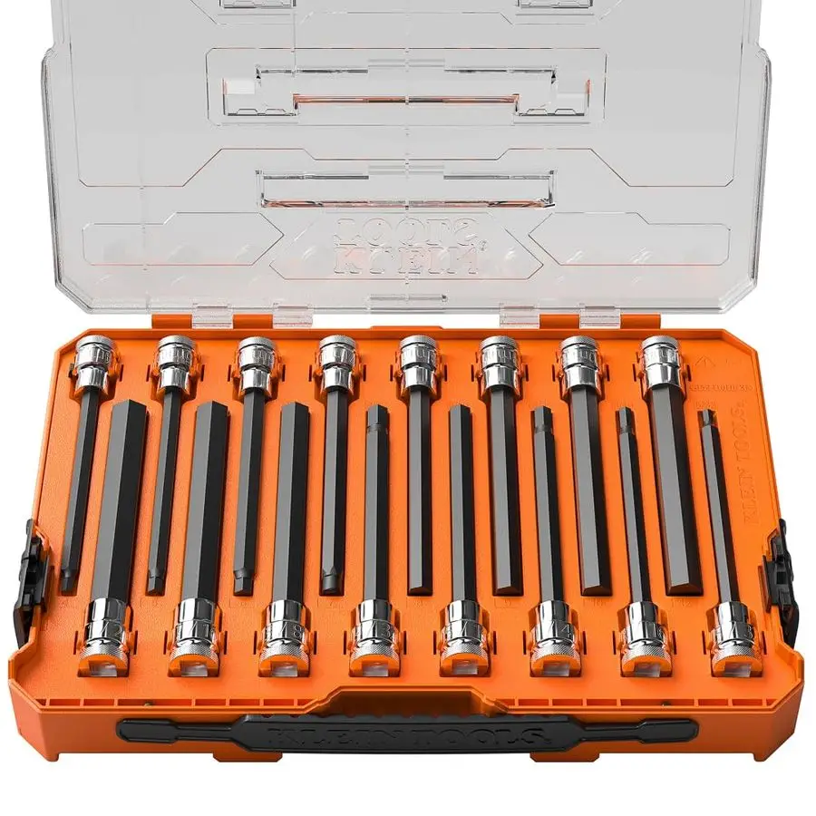 

Набор длинных шестигранных бит-головок 652216HEXL, 16 предметов, набор головок SAE и метрических, длинные шестигранные биты, кейс MODbox
