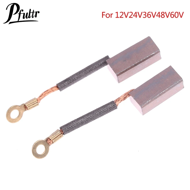 

2pcs DC 12V24V36V48V60V Electromobile Sump Pump Motor Copper Carbon Brush 6*8*17mm Cycling Accessories