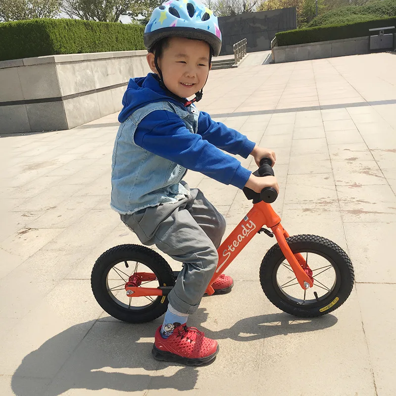 LazyChild Kids Balance Bike 12inch Aluminum Alloy Skate Bike No Pedals Height Adjustable Bicycle Riding Birthday Gift For Child