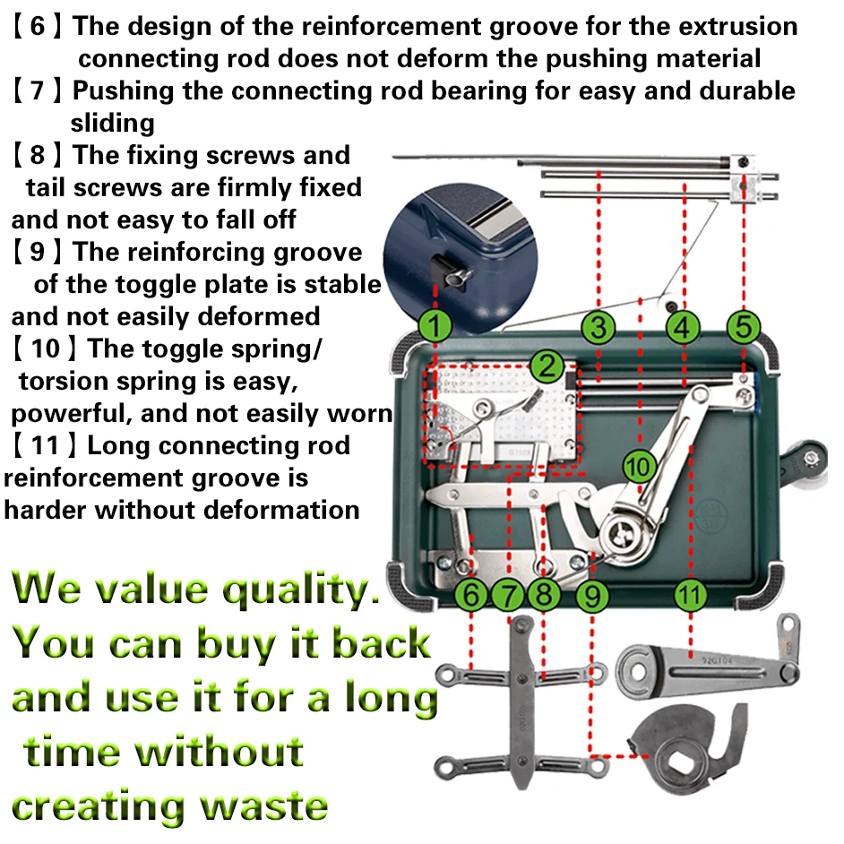 HERMIT CRAB plateado 6,5mm doble guía fabricante de cigarrillos almohadilla antideslizante de pie romano fabricante de cigarrillos Manual doble guía cigarrillo
