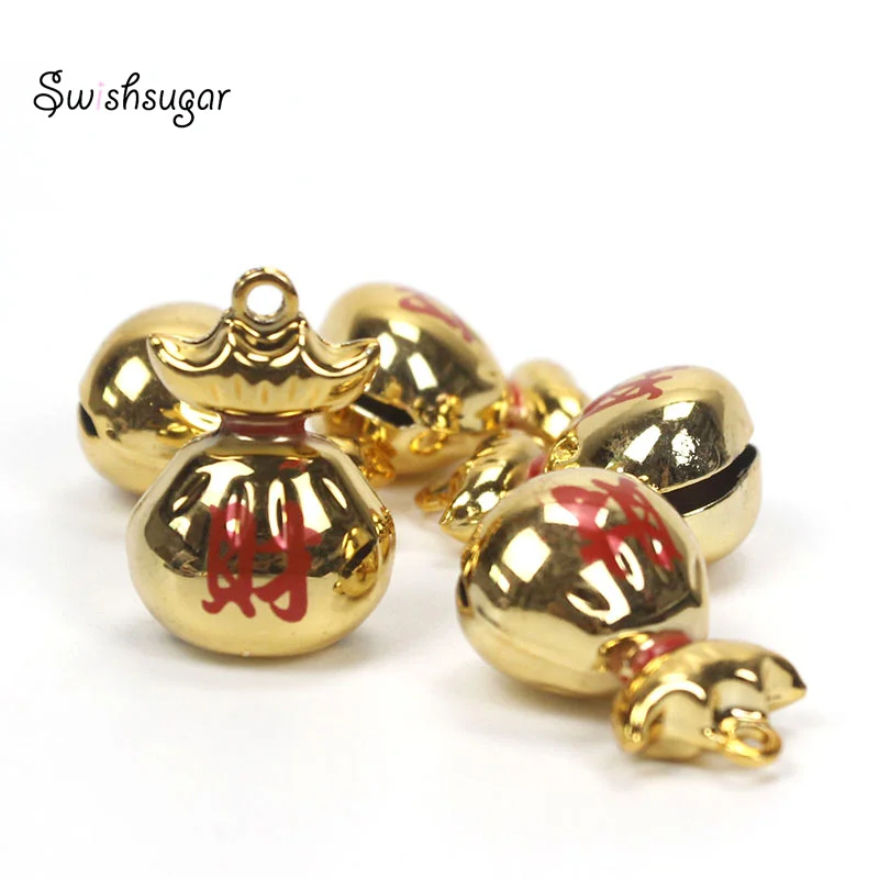 3 Colors Cartoon Future Wealthy Bag Jingle Bell Charms Festival Holiday Kids Children Gift Decoration image 6