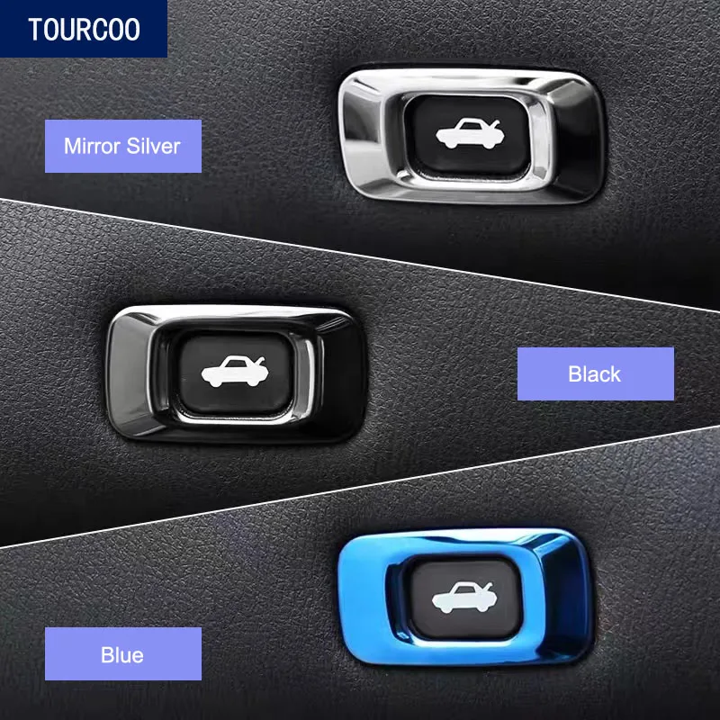 For Toyota Crown 2015-2018 Rear Trunk Tailgate Switch Button Trim Sticker Car Interior Modification Accessories