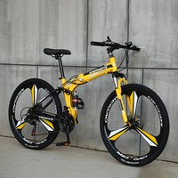 Cross Life Folding Mountain Bike Softail Transmission 26 Inch Adult Student Youth Transmission Cycling Dual Disc Brake Bike 2024