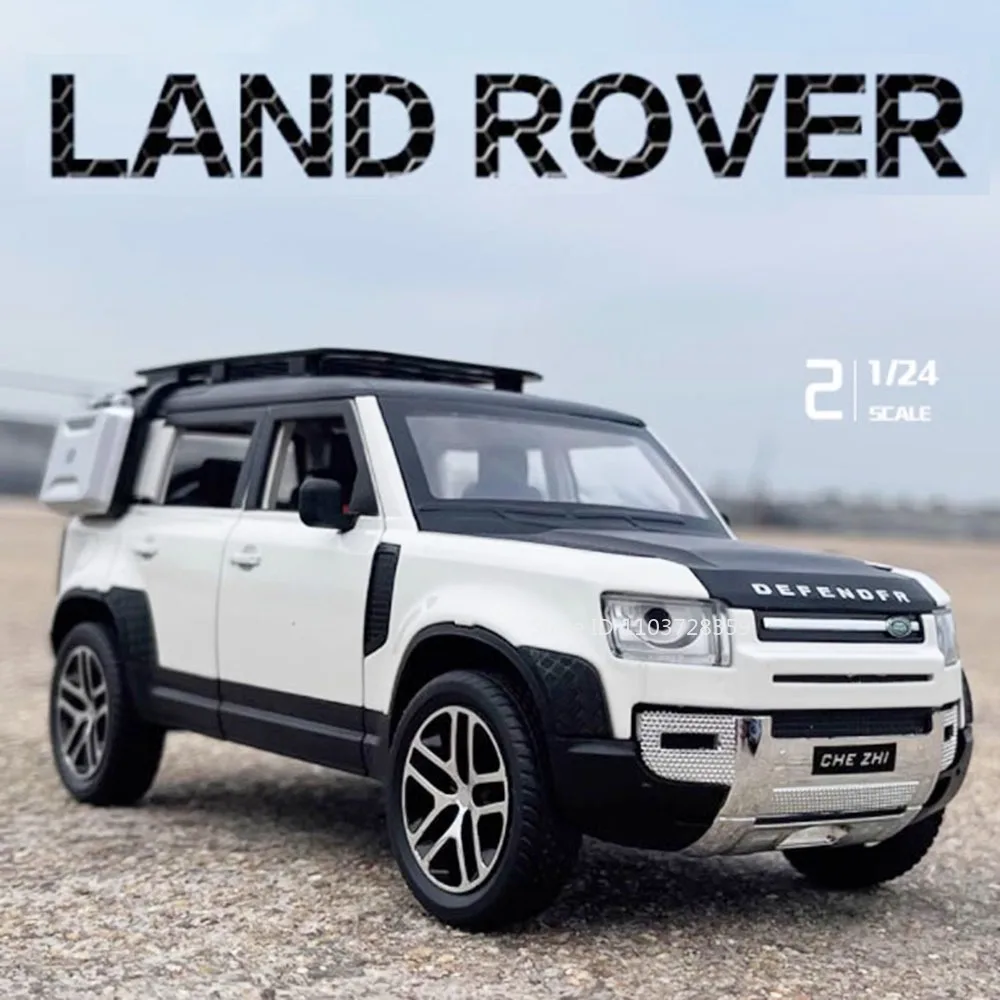1:24 لاند روفر المدافع لعبة مجسمة سيارات سبيكة دييكاست رينج روفر SV ضوء الصوت الأبواب مفتوحة التراجع حلية للأطفال هدايا