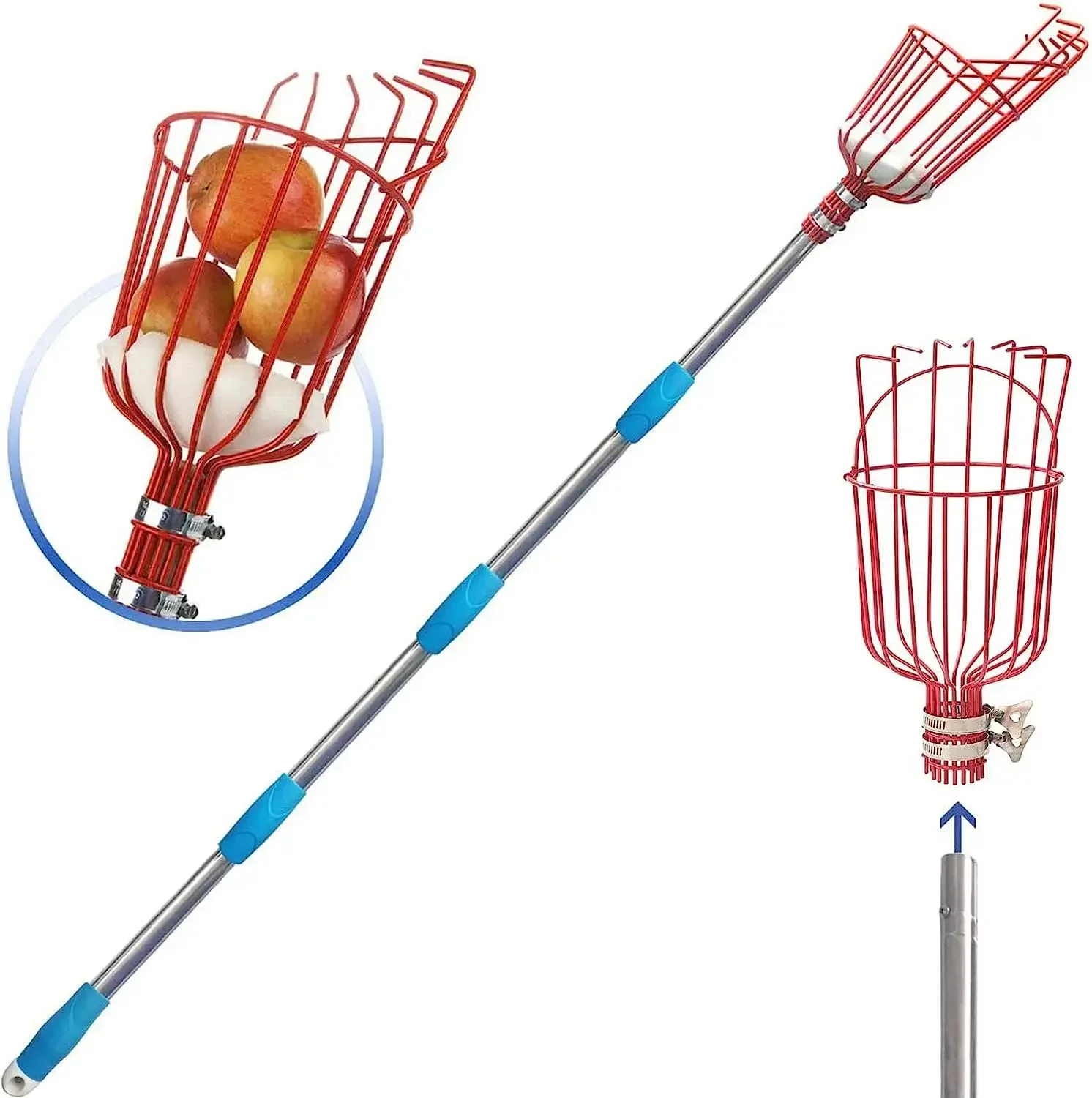 

Xinxing Manual Fruit Picker Pole Stainless Steel with Telescoping Handle and Basket OEM/ODM Customizable Garden Tool