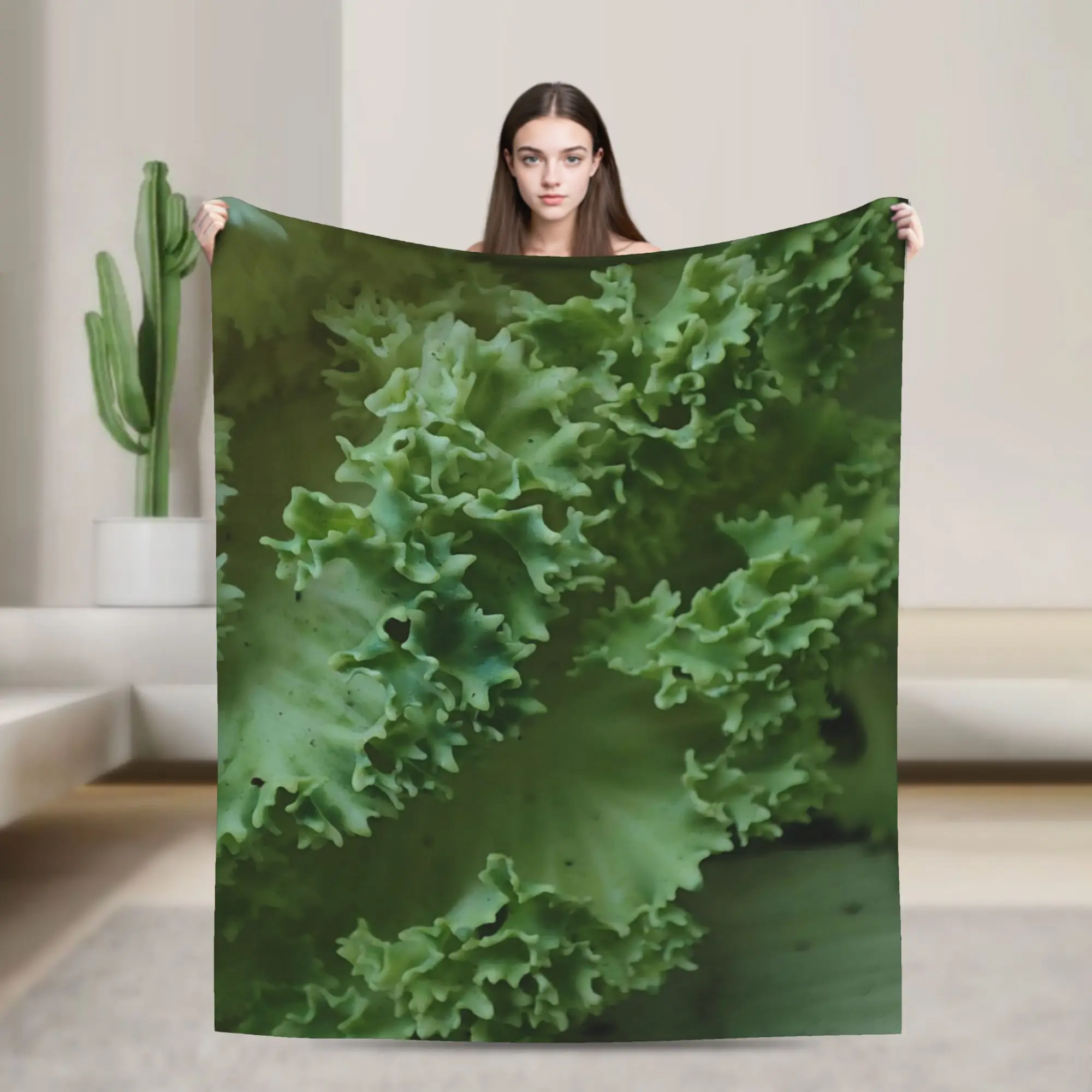 Cozy Cabbage  Blanket Accessories Bed Decorative  Throw Blanket Lightweight Thin Flannel for Outdoor