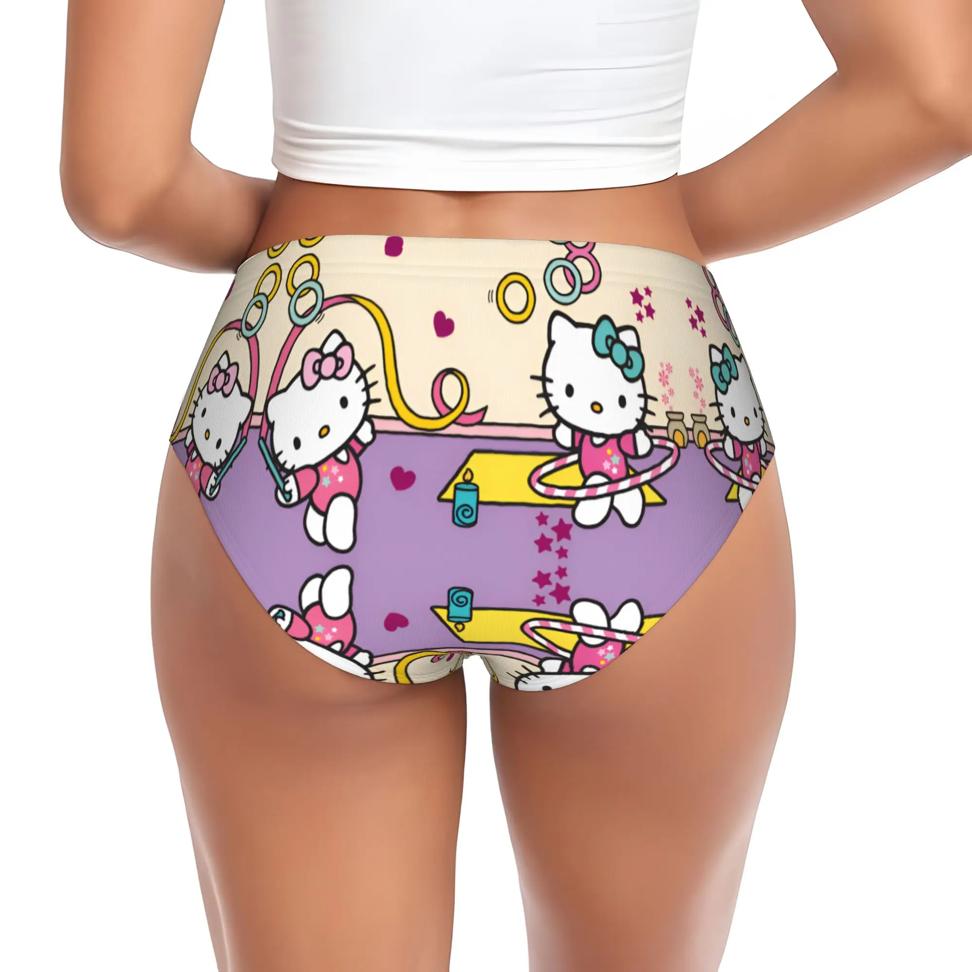 Custom Kitties Kitten Brief Panties for Women Breathable Stretch Cat Anime Underwear - view 2