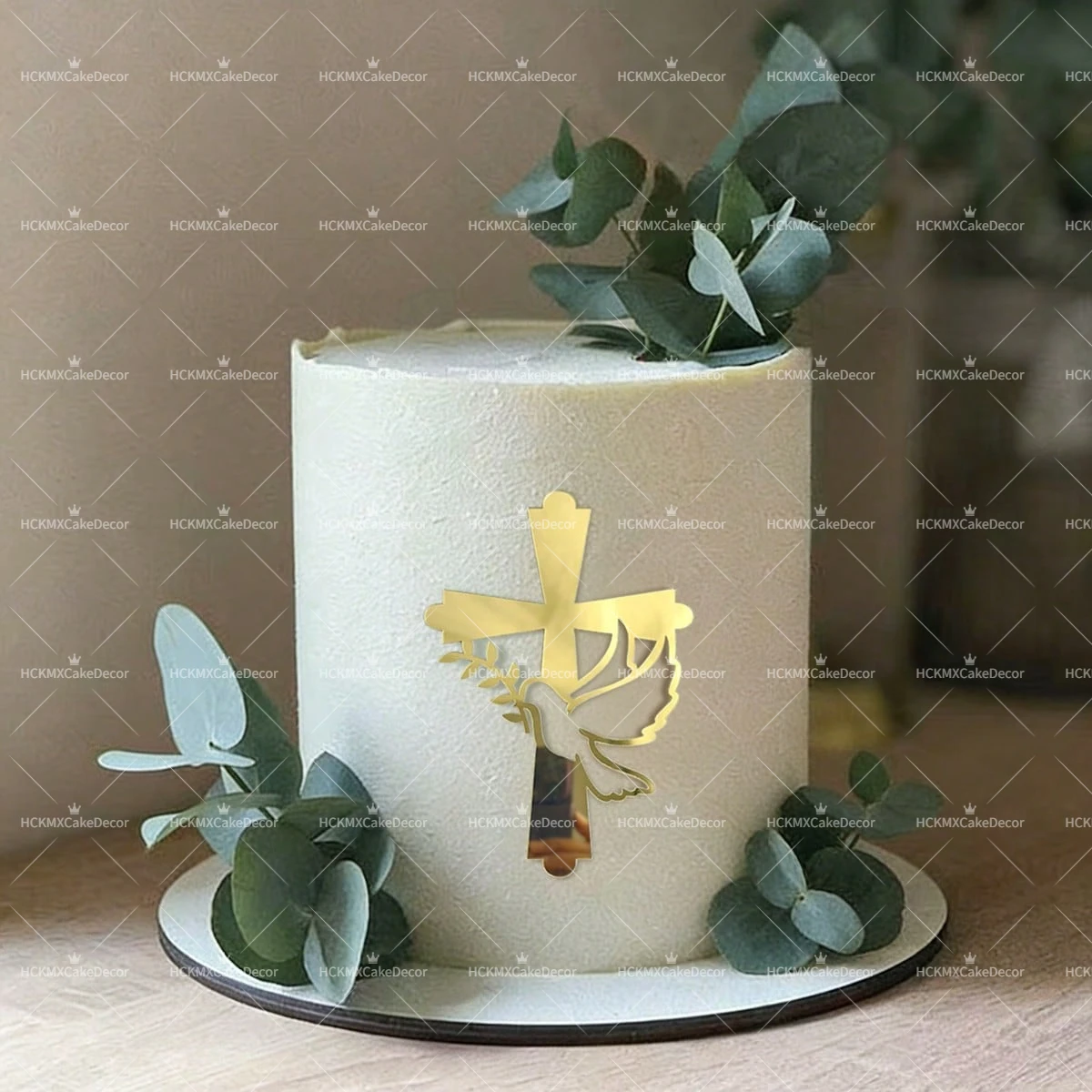 3er/6er-Set Goldene Acryl-Friedenskreuz-Kuchendekoration für Taufe und Kommunion, DIY-Kuchendekoration für Desserts und Backwaren – Detail 2