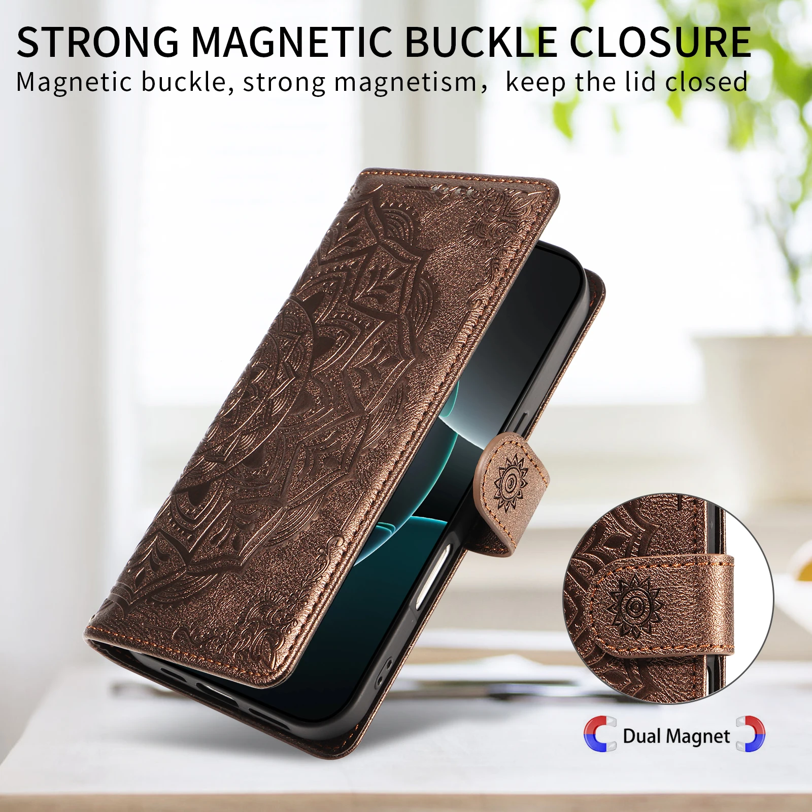 Funda Cartera de Cuero con Cremallera para 9 Tarjetas para Motorola Edge 70 Fusion Plus 5G, Funda Moto Edge 70 Fusion X70 Air, Funda Edge70 Fusion+