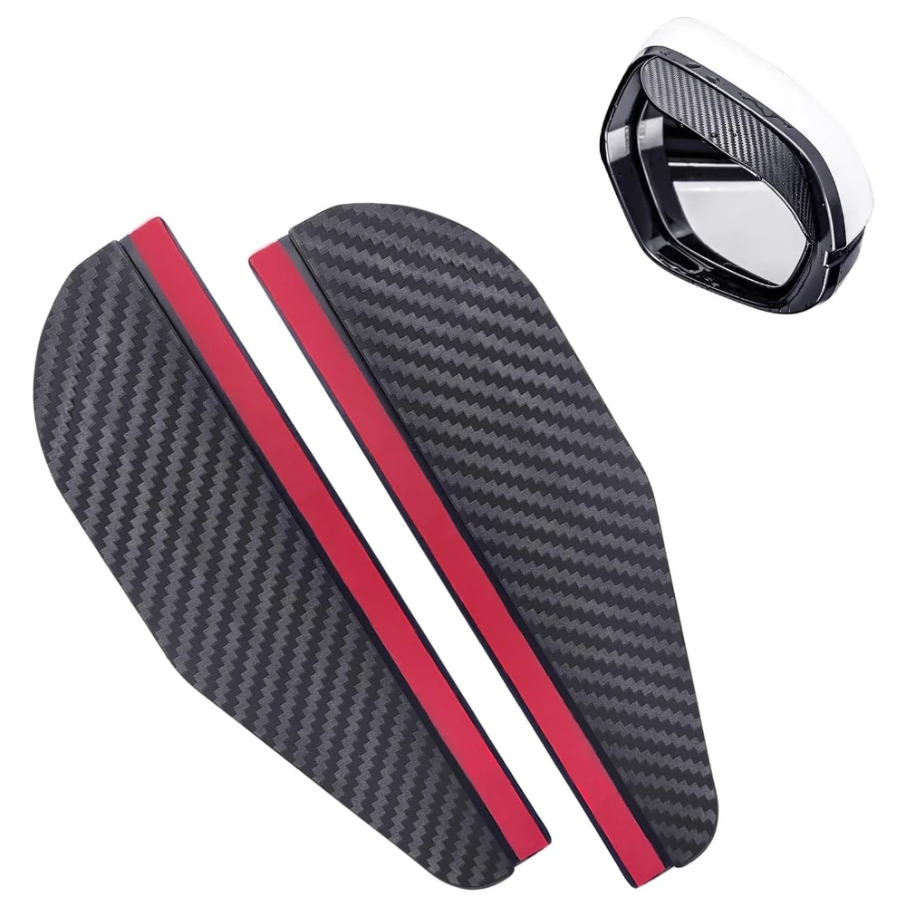 

2pcs Universal Car Side Wing Mirror Rain Protector Cover Cap Smoke Guard Rear View Side Mirror Deflectors Rain Eyebrow for Cars