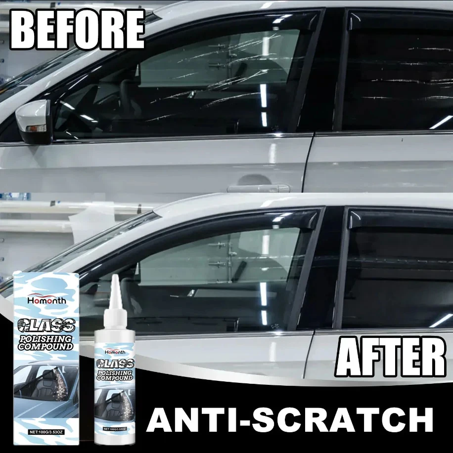 Car Glass Polishing Paste Car Glass Film Coating Cleaning Decontamination Clear Oil Film Cleaning Paste