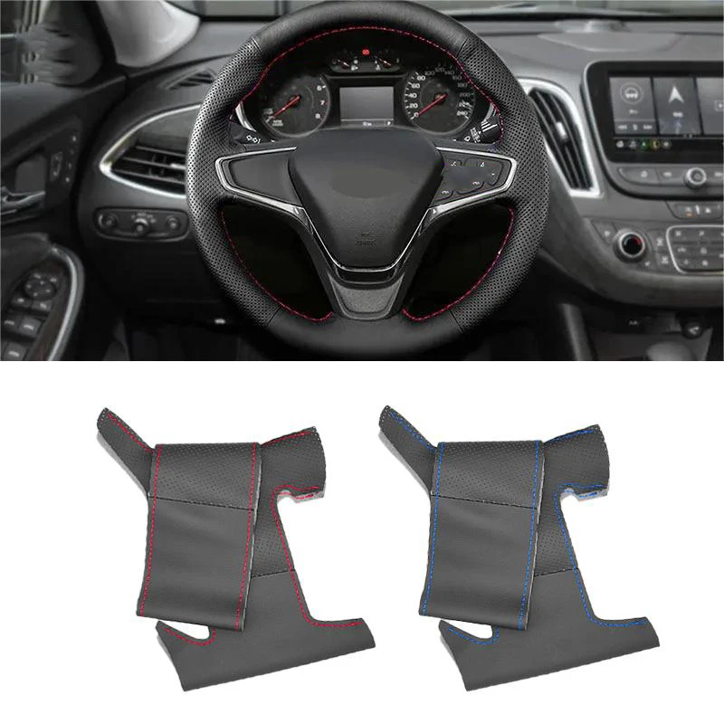 For Chevrolet Malibu XL 2015 2016 2017 2018 2019 Equinox Buick Velite Opel Ampera-E Hand Braid Car Steering Wheel Leather Cover