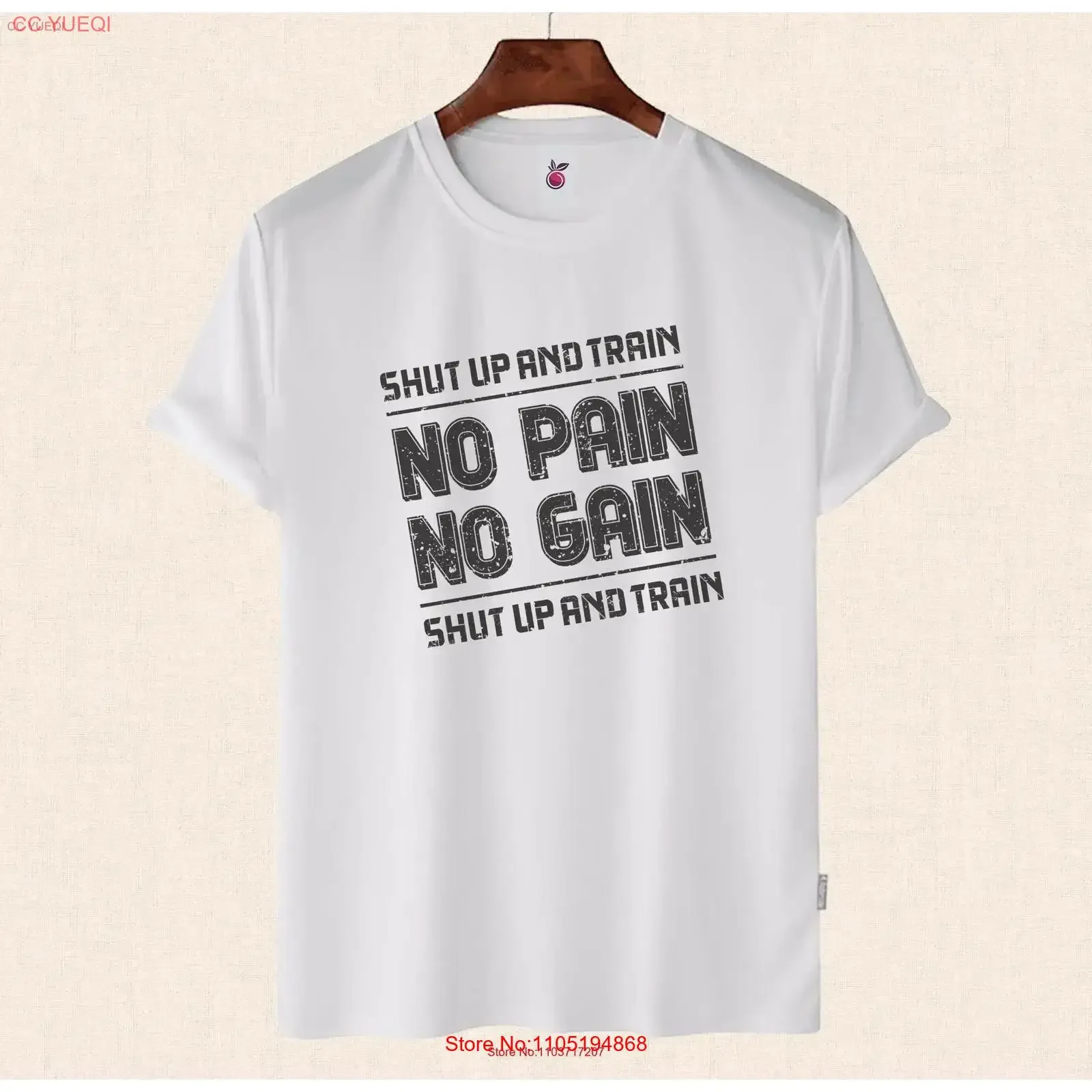 No Pain Gain T Shirt Gym Funny Workout Trainer Lover Fitness Motivational SporT vintage Washed Breathable Slightly Versatile