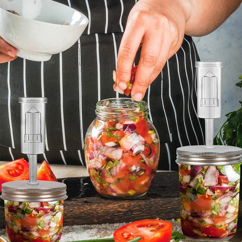 70mm/86mm Wide Mouth Mason Jar Fermentation Lid Keep Food Submerged Kit