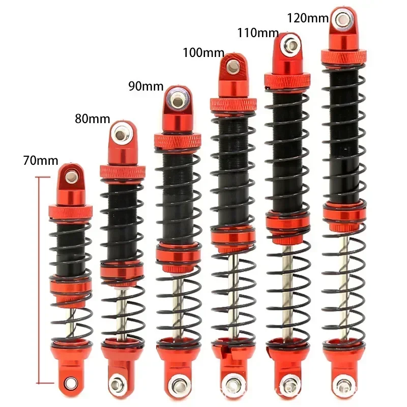 Metal Shock Absorber 70mm 80mm 90mm 100mm 110mm 120mm for 1/10 SCX10 Wraith RR10 TRX4 TRX6 ABSiMA Sherpa RC Crawler