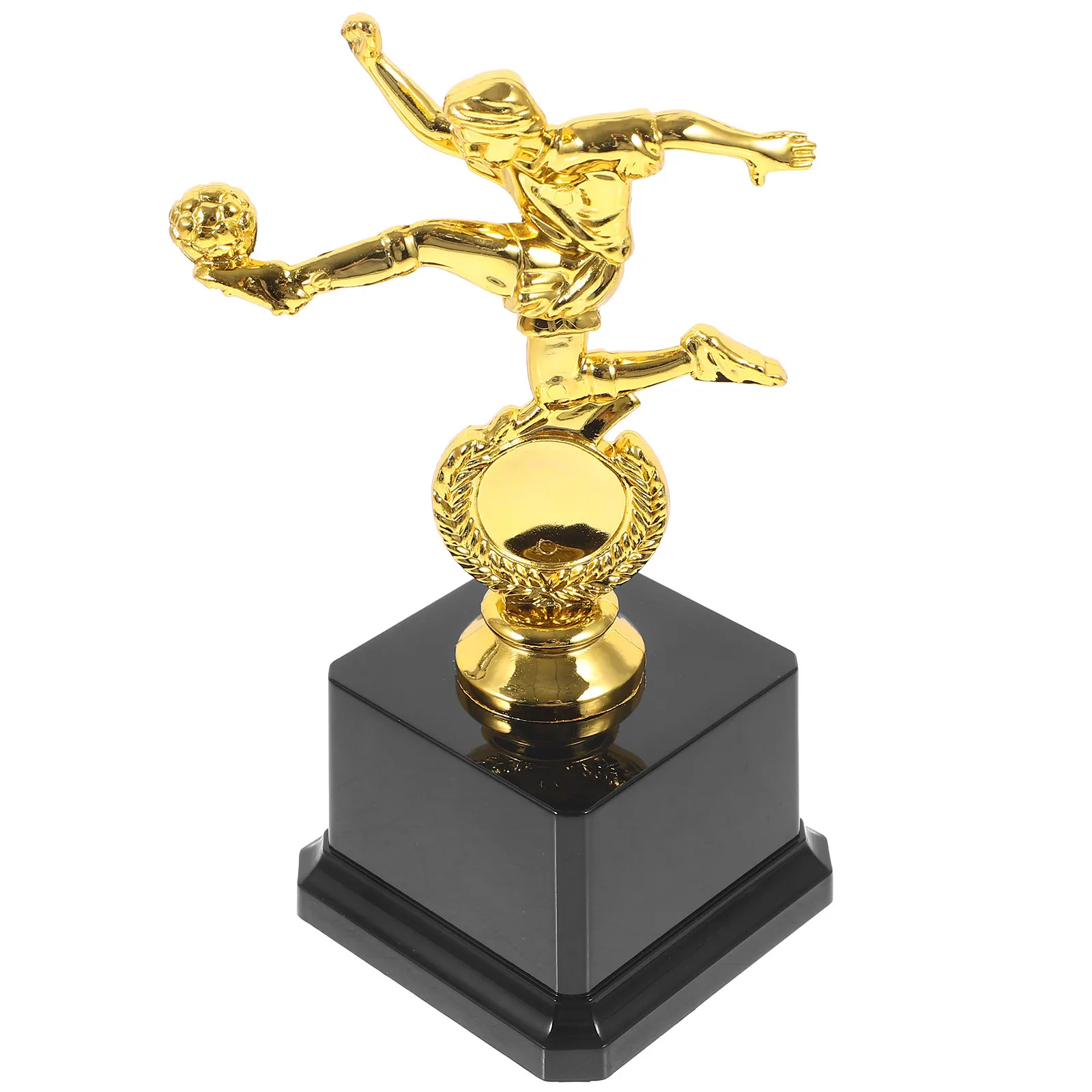 Exquisite Plastic Soccer Trophy Cup Athlete Shaped Trophy Adornment for Corporate Events Birthday Festivals Table Decor Prize