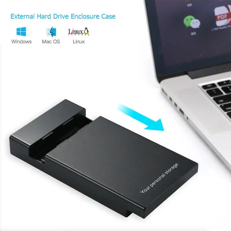 Nouveau boîtier de disque dur de 3.5 pouces USB 3.0 à SATA III HD 3.5 boîtier de disque dur externe boîtier de disque dur USB pour 10 to 2.5 "HDD Case 3.5"