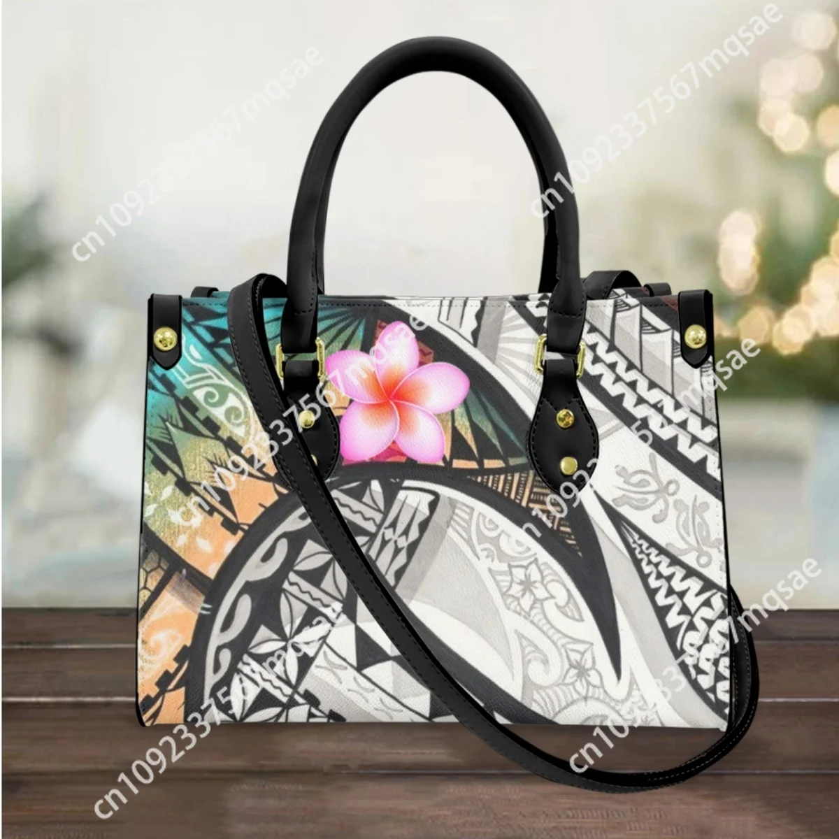 

Polynesian Tribal Plumeria Design Cross Body Bags for Women Small Leather Female Handbags Fashion Top-handle Totes Bolsa Femme