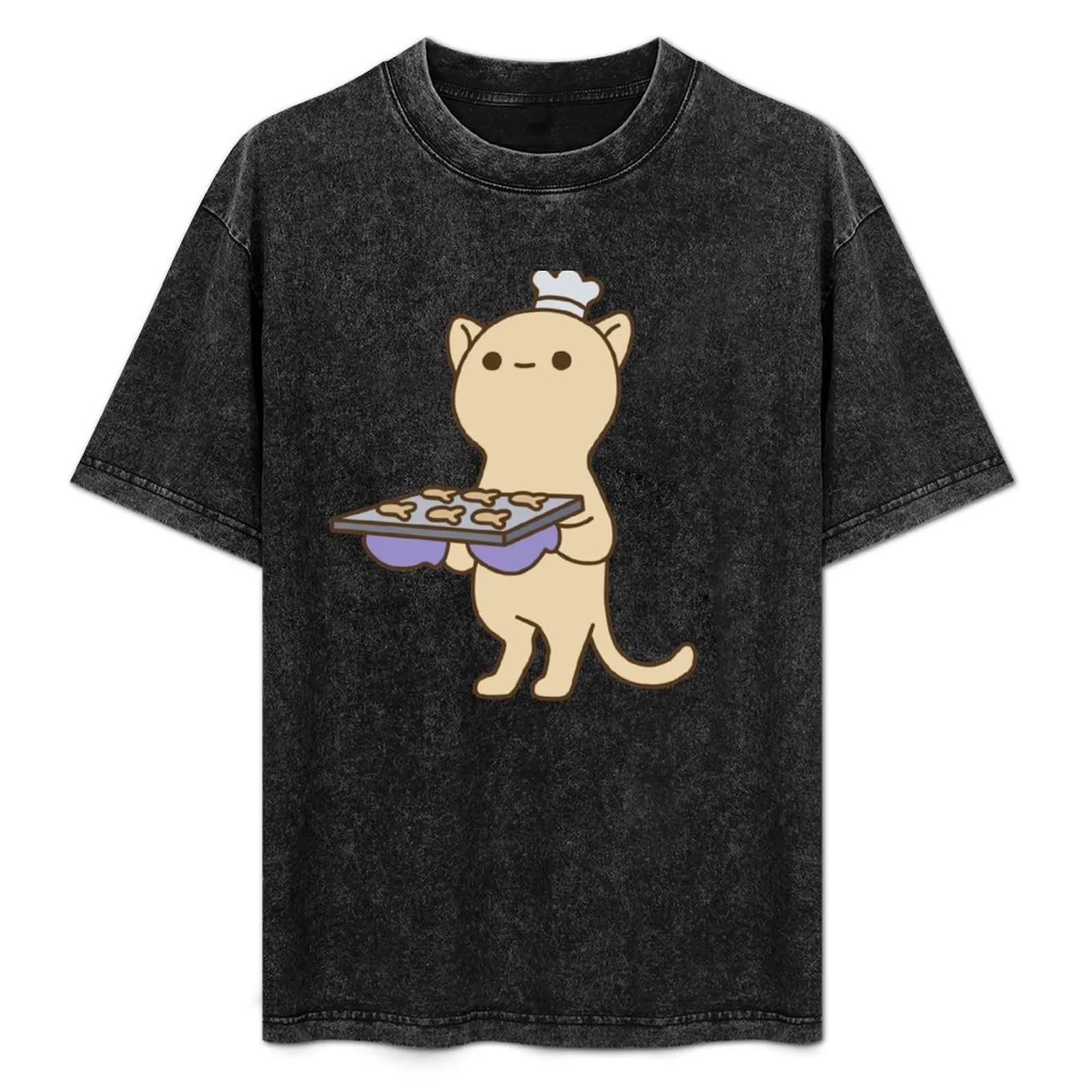 Cat with Biscuits T-Shirt funny gifts street wear anime figures plus size clothes cotton t shirt men