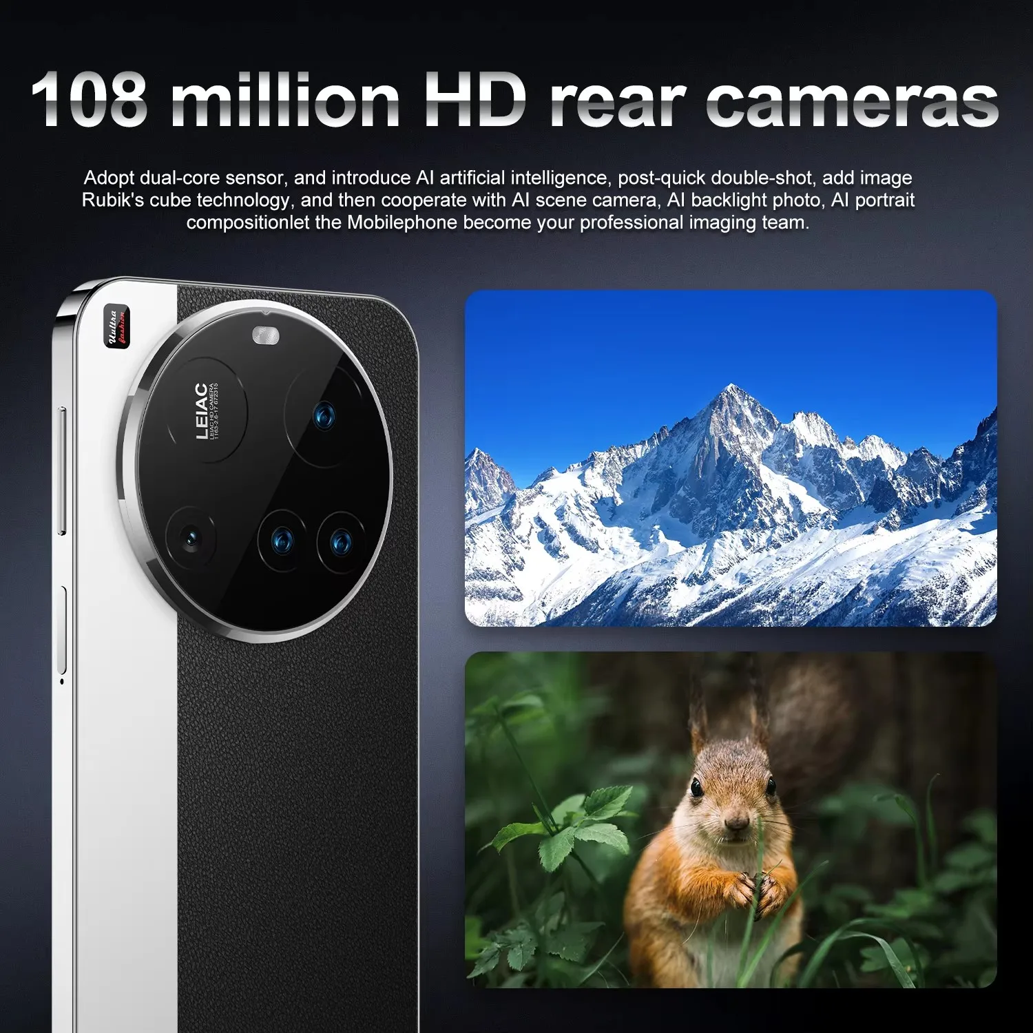 العلامة التجارية الجديدة M15 Ultra الهاتف الذكي 7.3 بوصة HD 16GB + 1 تيرا بايت هاتف محمول 50 + 108MP ثنائي الشريحة 5G الهواتف المحمولة 8000mAh Android15 غير مقفلة #3