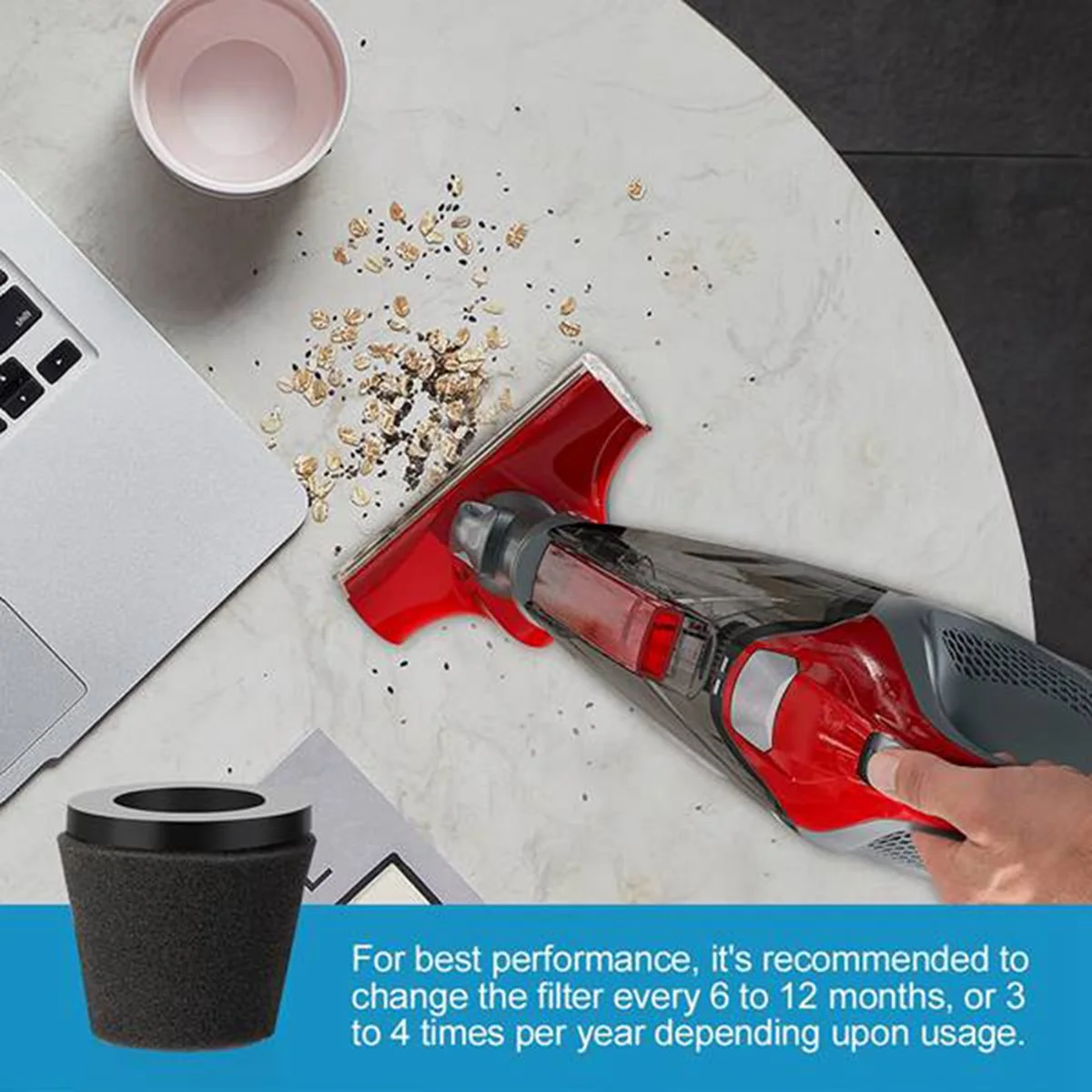 プロモーション! 交換用フィルター 5 パック、Dirt Devil Scorpion ハンドヘルド掃除機スタイル F117 と互換性あり、部品 AD401 と比較